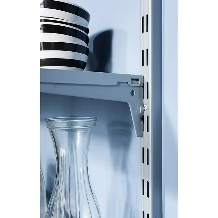 Element System Držač polica S 50 - Duljina: 50 cm, Bijelo-aluminij, Opteretivost: 60 kg - Proizvod u upotrebi