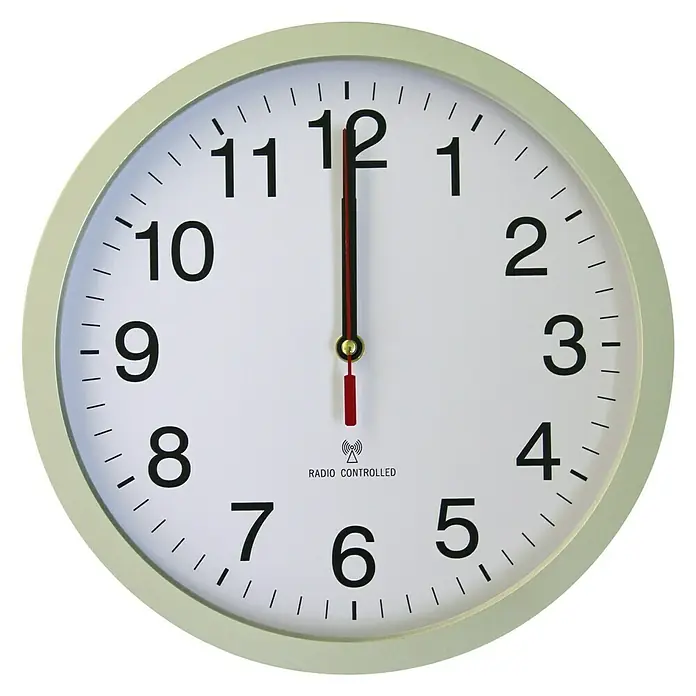 Voltomat Funkwanduhr Orologio - Weiß/Silber, Durchmesser: 30 cm