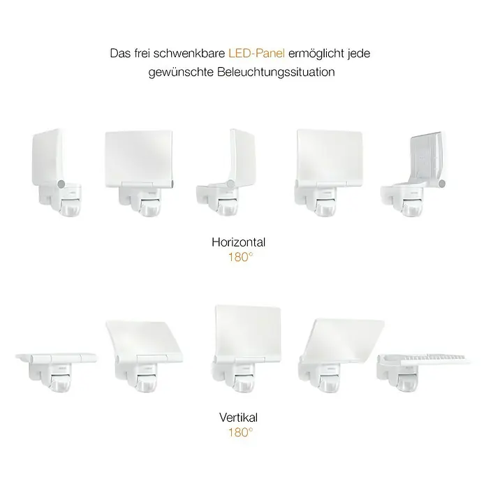 Steinel Sensor-LED-Strahler XLED Home 2 Z-Wave - 1-flammig, 14,8 W, Neutralweiß, Silber, Passend für: Abus Smart Friends System