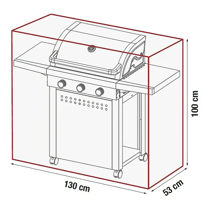 Grillstar Grill-Schutzhülle - Polyester, Passend für: Grillstar Gasgrill Atlanta 300 - Linke Seitenansicht