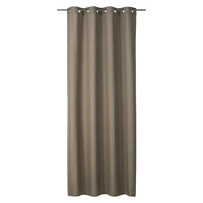 Elbersdrucke Ösenschal Lino - Braun, 140 x 255 cm, 100 % Polyester - Vorderansicht