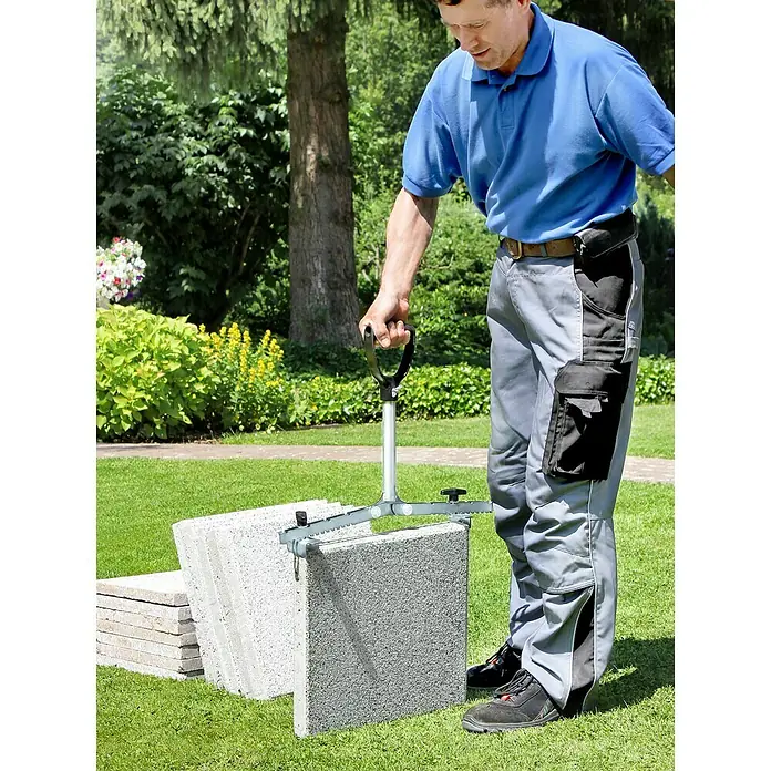 Langfit Plattenheber MS-PH2062L - Geeignet für: Terrassenplatten, Plattengröße: 30 - 62 cm - Anwendungsbeispiel