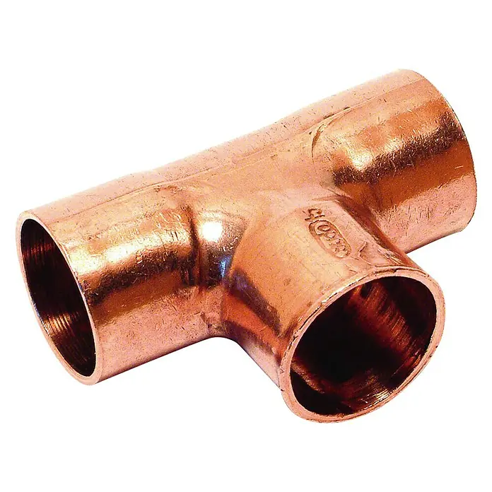 T de cobre - Diámetro: 18 mm