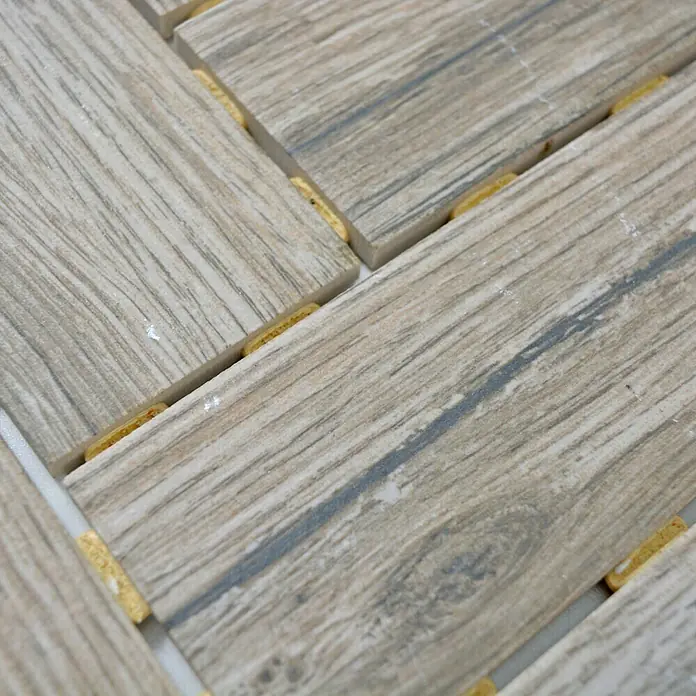 Mosaikfliese Fischgrät CDJ 19HB - 26,7 x 34,4 cm, Dunkelbraun, Matt - Detailaufnahme