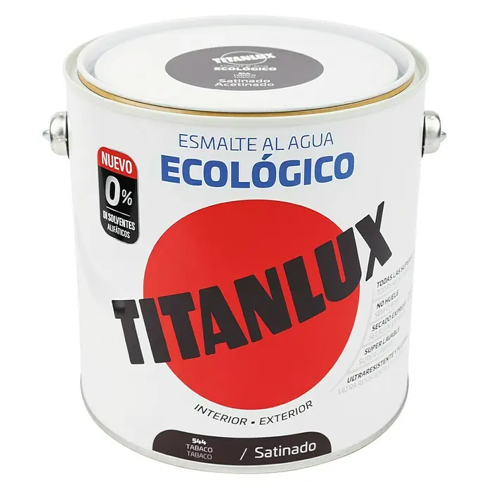 Titanlux Esmalte de color Eco - Tabaco, 2,5 l, Satinado