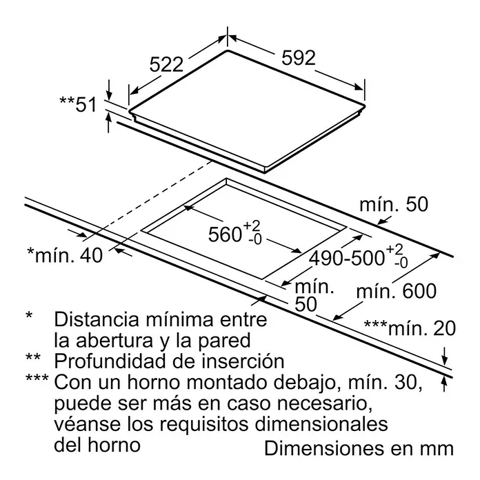 Balay Placa de inducción 3EB865FR - Zonas de cocción: 3 ud.