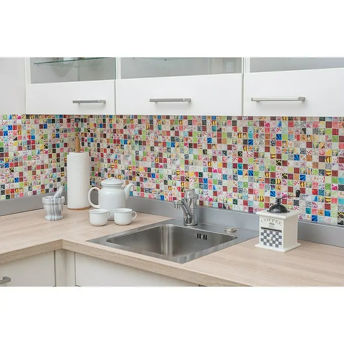 Mosaikfliese Quadrat Mix CG STAR - 30 x 30 cm, Mehrfarbig, Glänzend - Stimmungsaufnahme