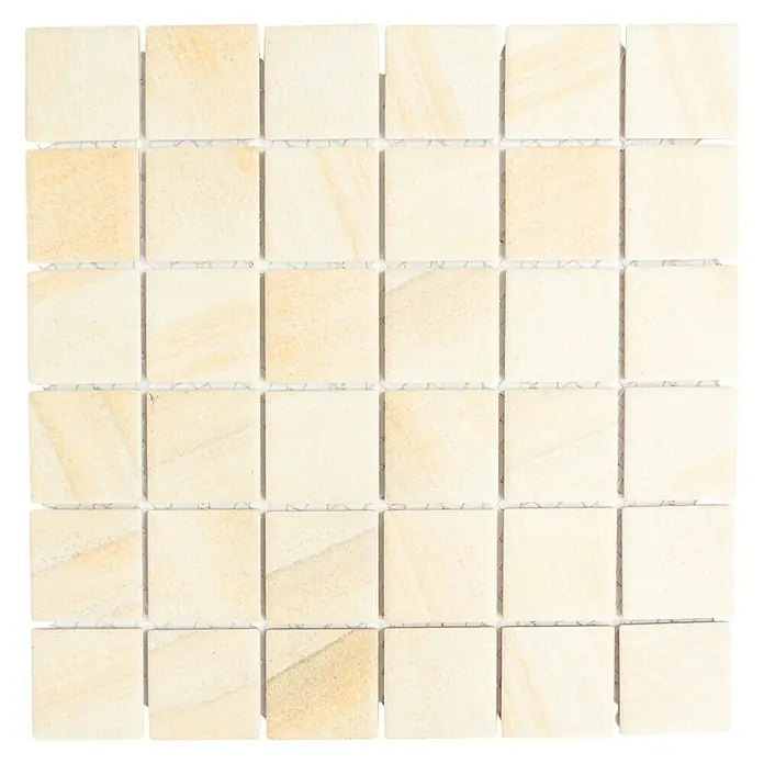 Mosaikfliese Quadrat AI SO 98 - 29,8 x 29,8 cm, Beige, Matt - Ansicht von oben