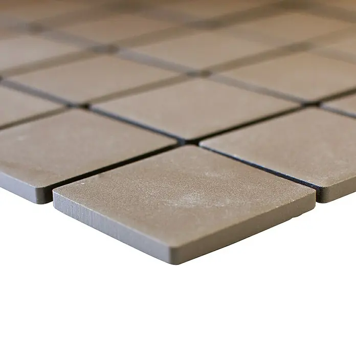 Mosaikfliese Quadrat Uni CU 253 - 29,8 x 29,8 cm, Braun, Matt - Detailaufnahme