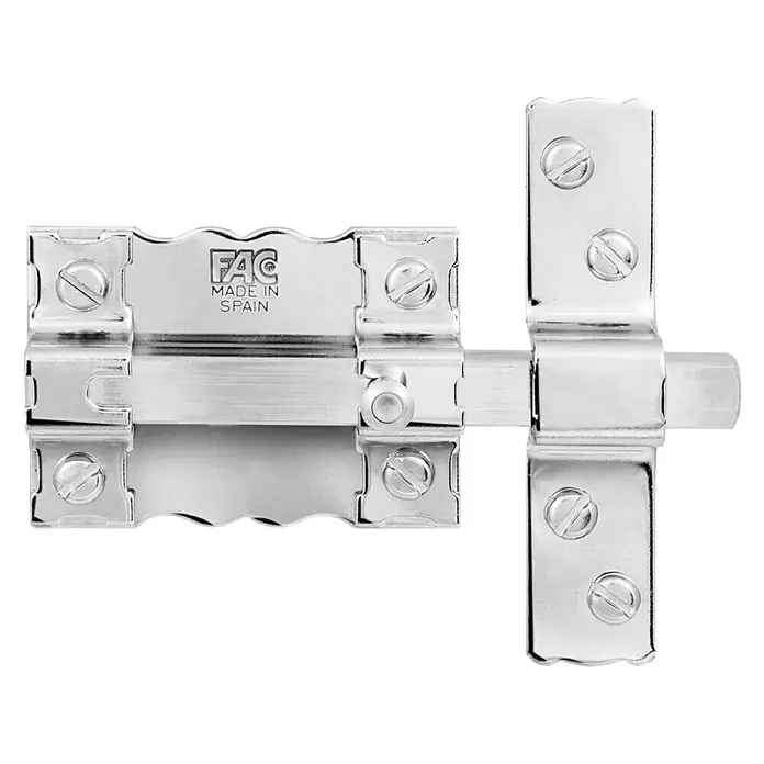 FAC Cerrojo 300-P/87 Niquelado - L x An x Al: 87 x 117 x 26 mm