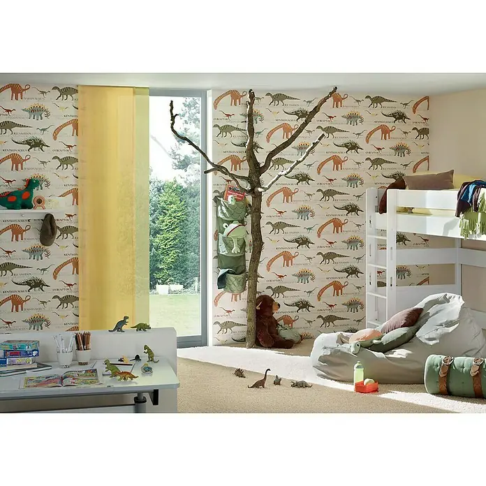 AS Creation Boys And Girls 6 Papiertapete Dinosaurier - Bunt, Motiv, 10,05 x 0,53 m - Stimmungsaufnahme