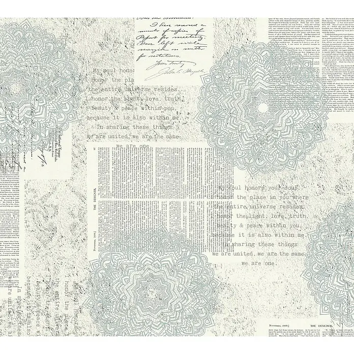 AS Creation Character Vliestapete Schrift - Grau, Grafisch, 10,05 x 0,53 m - Detailaufnahme