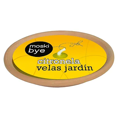 Vela de citronela en vaso de terracota