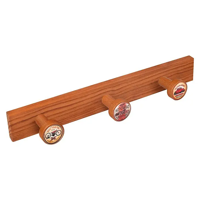 Nesu Perchero 9028 - L x An x Al: 48,5 x 5 x 6,5 cm, Madera, Cerezo