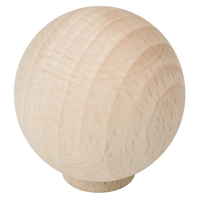 Nesu Pomo para muebles 400 Haya - Ø x Al: 30 x 33 mm, Madera