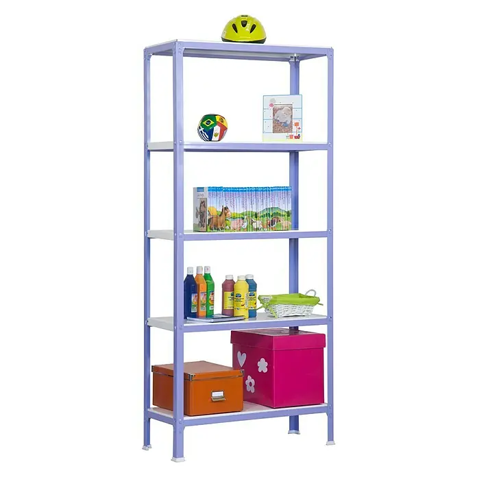 Simonrack Homeclick Metallregal Mini - L x B x H: 40 x 80 x 180 cm, Traglast: 150 kg/Boden, Anzahl Böden: 5 Stk., Lila