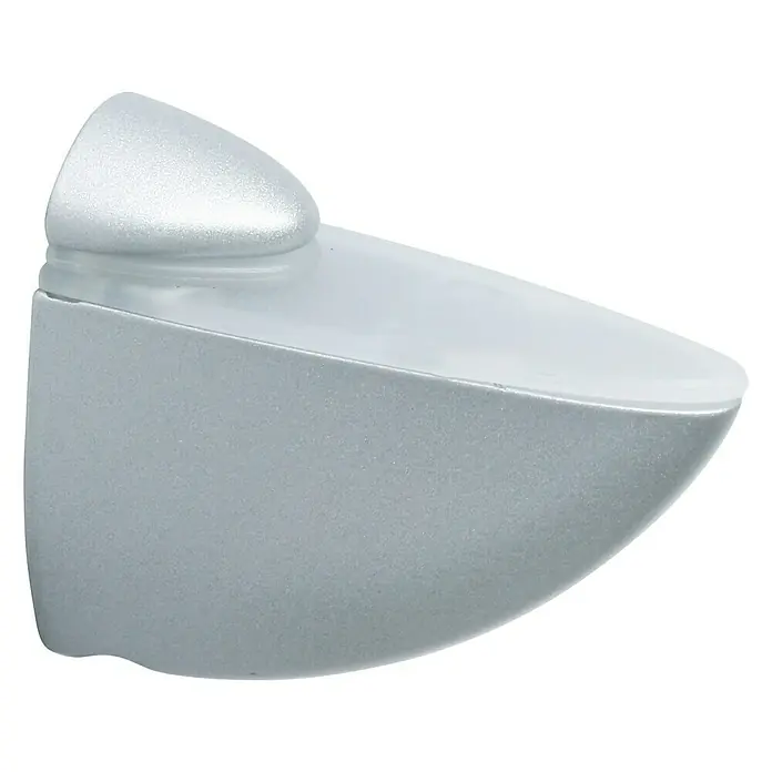 Rei Soporte de pared para estantes Mate - Carga soportada: 30 kg, Apto para: Estantes, Cromo, 1 ud.