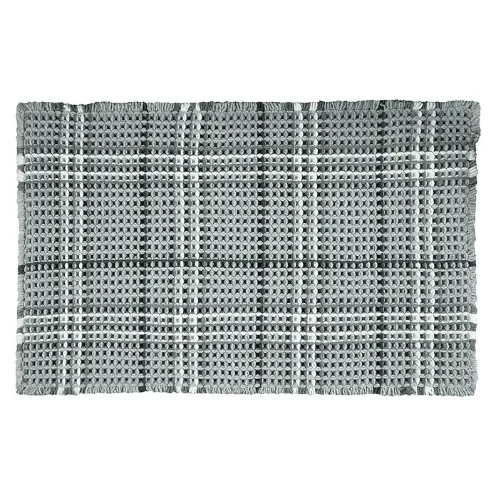 MSV Alfombra para baño Cone - 50 x 80 cm, Gris, 75% poliéster, 25% acrílico