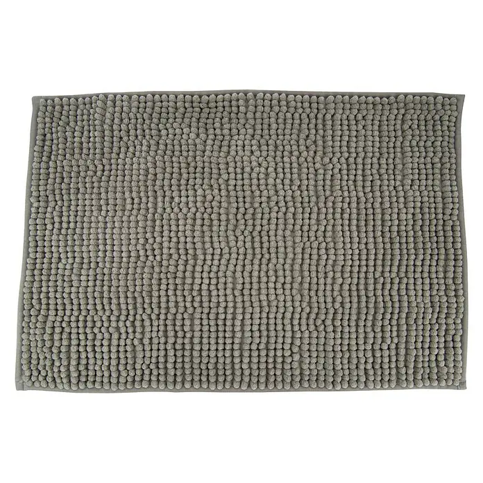 MSV Alfombra para baño Chenille - 40 x 60 cm, Gris
