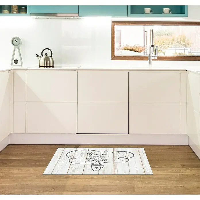 Alfombra de vinilo Croma Coffee - Beige/Marrón, 75 x 45 cm