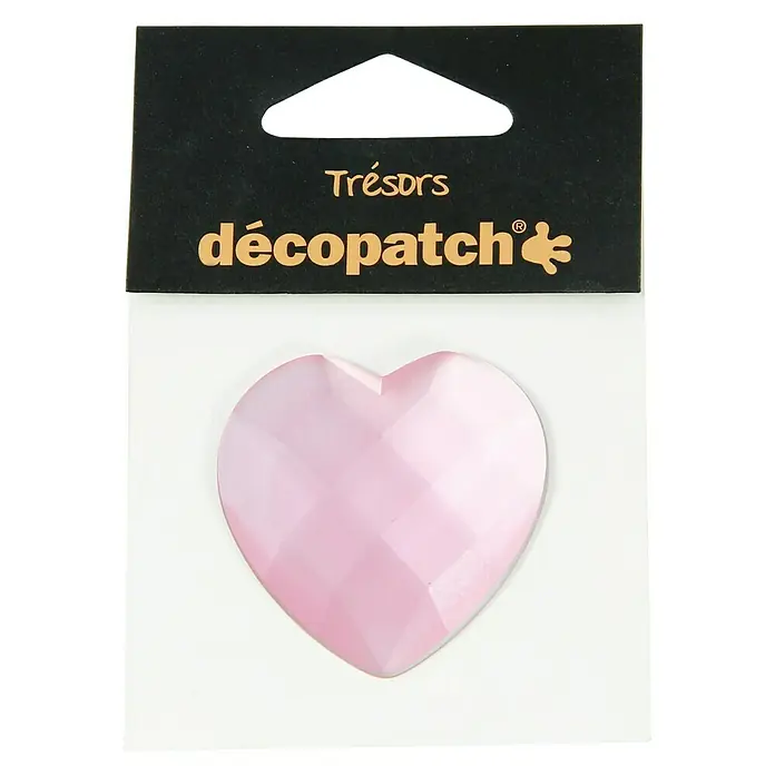Décopatch Pieza decorativa Trésors Cœur - 4,5 x 2 cm, Rosa