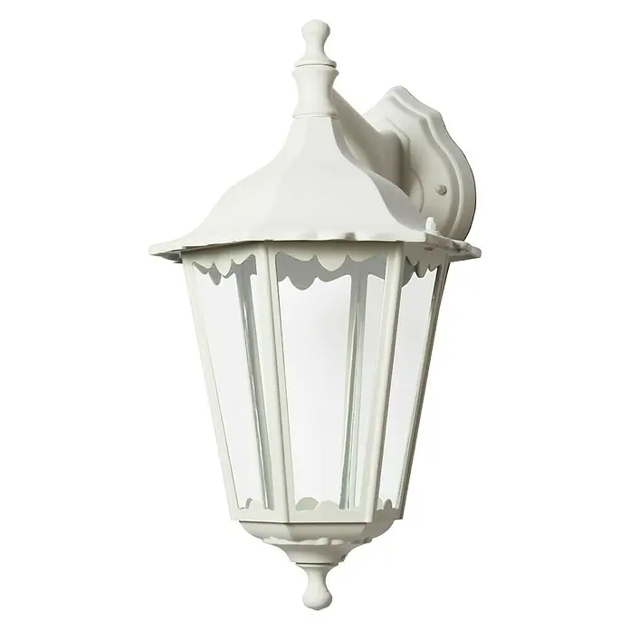 Luceco Praga Aplique exterior - 100 W, 28,3 x 22,4 x 42 cm, Blanco, IP44, Descendente