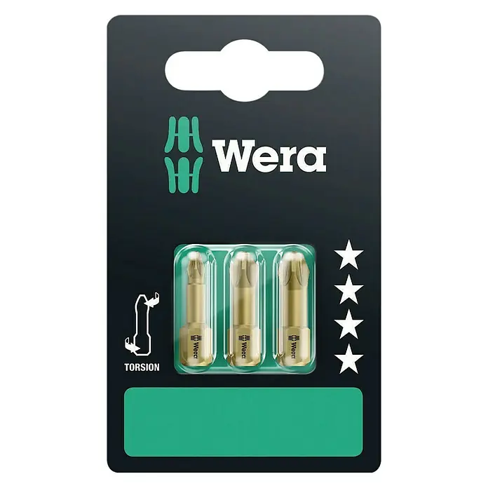 Wera Komplet bitova Premium 855/1 TH PZ - 3 -dij., Vijci s križnim urezom Pozidriv - Pogled sprijeda