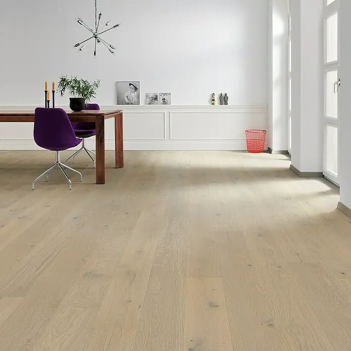 Living by Haro Fertigparkett Eiche Grey Strukturiert Naturöl - 2.200 x 180 x 12 mm, Landhausdiele - Stimmungsaufnahme