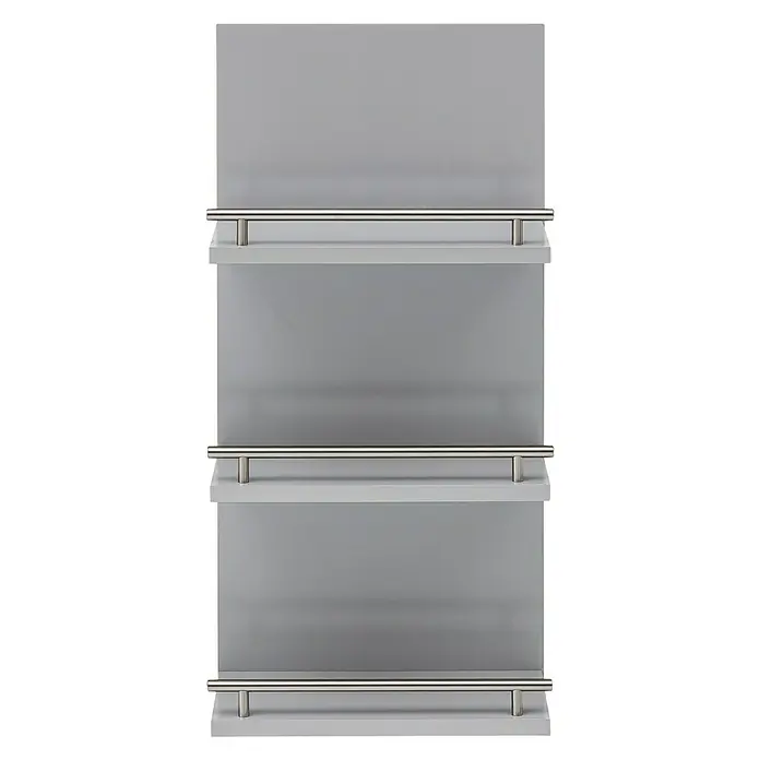 Schildmeyer Niko Regal - 30 x 17,5 x 70 cm, Silber/Anthrazit - Vorderansicht