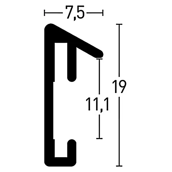 Nielsen Bilderrahmen Pixel - Weiß, 60 x 40 cm, Aluminium - Skizze