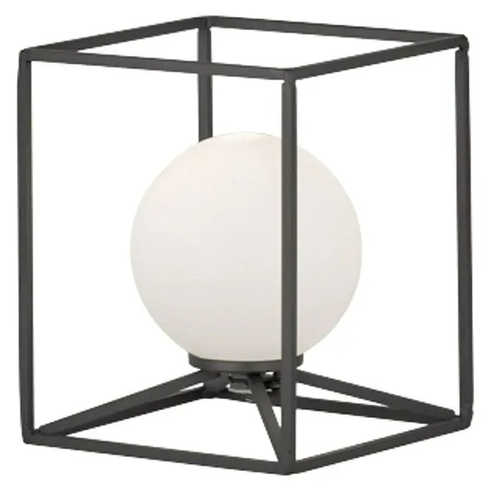 Trio Lighting Lámpara de sobremesa Gabbia - 28 W, L x An x Al: 14,5 x 14,5 x 17,5 cm, Negro, G9