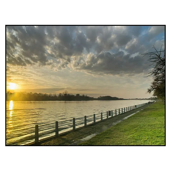 Cuadro de vidrio River Walk - Paseo por el río, An x Al: 40 x 30 cm