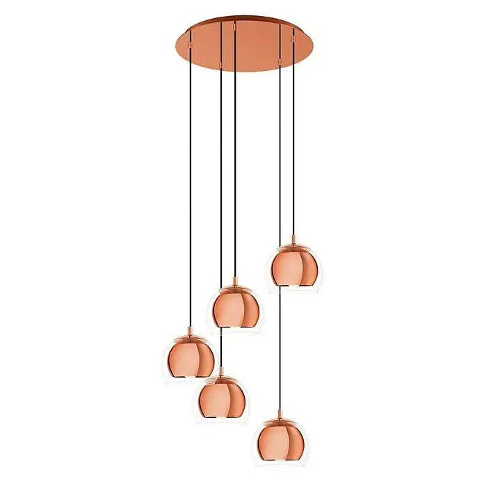Eglo Pendelleuchte Rocamar - Ø x H: 585 mm x 150 cm, Kupfer - Vorderansicht