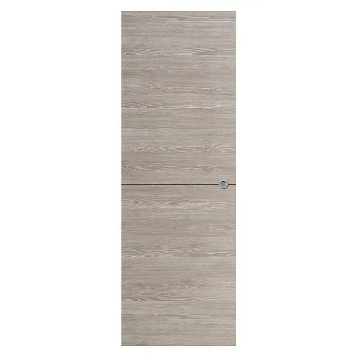 Puerta corredera de madera Roble Finlandés 100 con uñero - 72,5 x 203 cm, Roble oscuro, Macizo