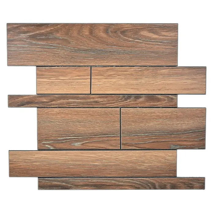 Selbstklebemosaik SAM 4GV51WBL - 30 x 30 cm, Metall, Braun - Vorderansicht