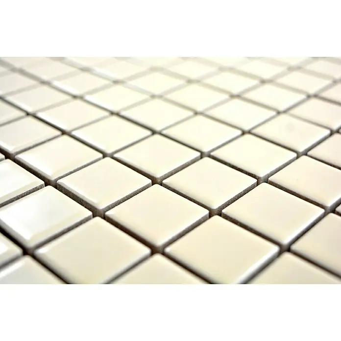 Mozaïektegel vierkant Uni CG 174 - 29,8 x 29,8 cm, Beige, Mat - Close-up