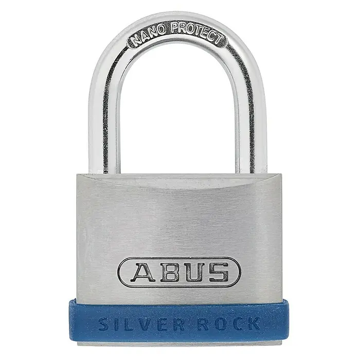 Abus Silver Rock Vorhängeschloss - Bügelstärke: 6,5 mm, Zink - Vorderansicht