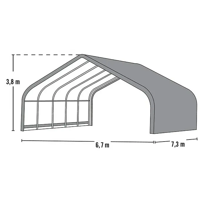 ShelterLogic Weidezelt - 730 x 680 x 380 cm, Stahl
