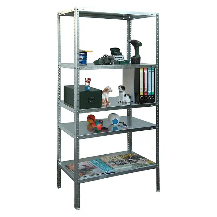 Simonrack Simonclassic Estantería metálica Advantage Plus - L x An x Al: 40 x 100 x 200 cm, Capacidad de carga: 75 kg/balda, Número de baldas: 5 ud., Atornillado, Galvanizado