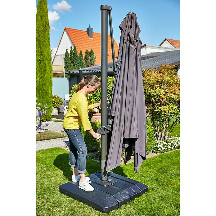 Sunfun Ampelschirm Capri - Anthrazit, 300 x 350 cm