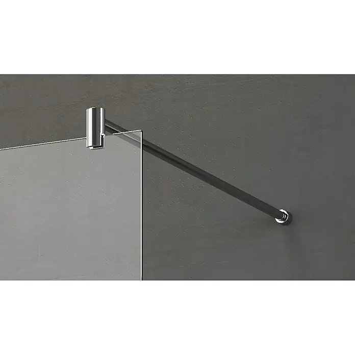 Camargue Vario Duschwand S13P - 120 x 195 cm, Beschichtet, Stärke: 6 mm, Silber - Detailaufnahme