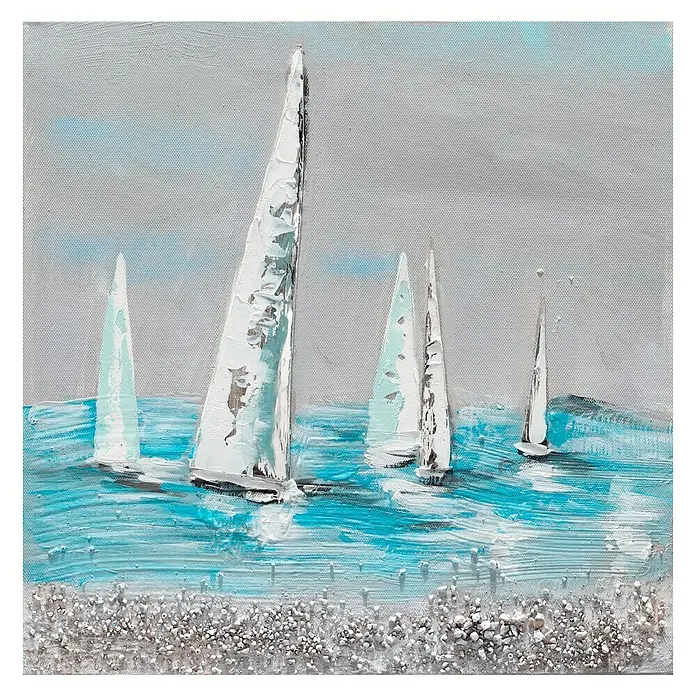 Cuadro pintado a mano Dipinto Vela - Sail, An x Al: 30 x 30 cm