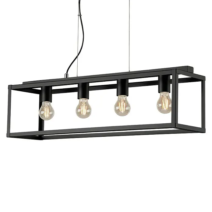 Briloner Hanglamp Box - 40 W, l x b x h: 75 x 20 x 120 cm, Zwart, E27