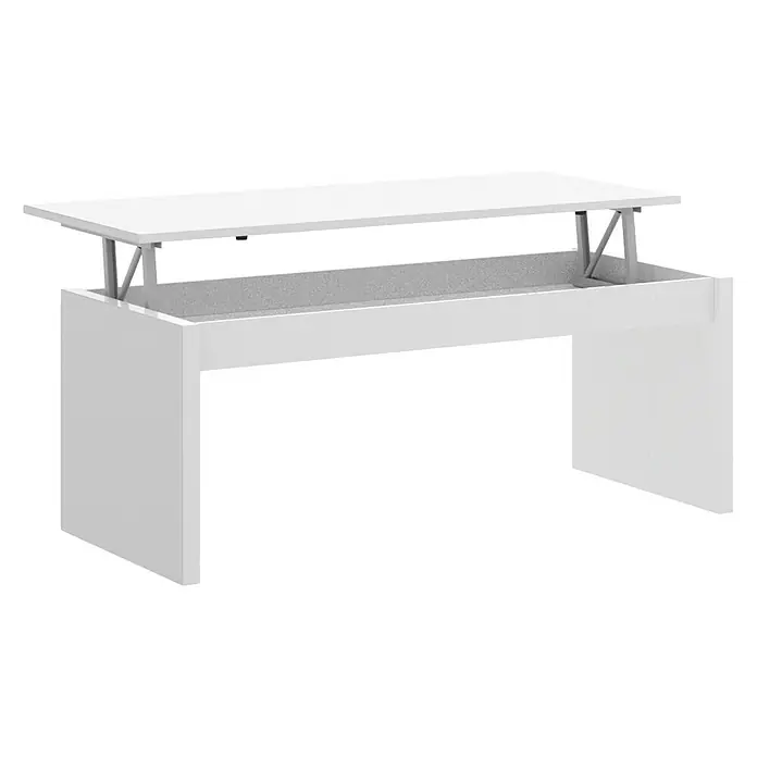Mesa de centro Side - L x An x Al: 50 x 100 x 43 cm, Blanco