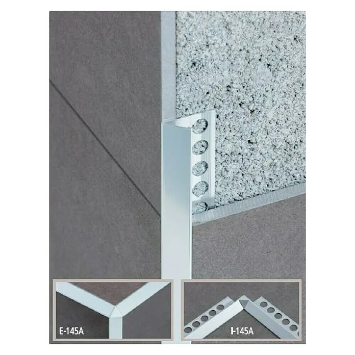 Cantonera Eurocanto 145A - 2,5 m x 10 mm x 10 mm, Plateado, Brillante