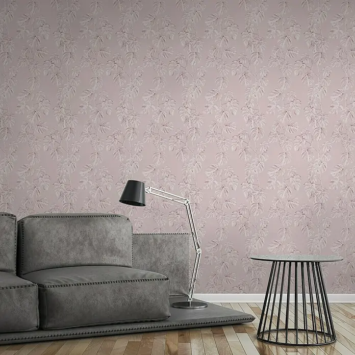 AS Creation Greenery Vliestapete Blätterranke - Rosé, Floral, 10,05 x 0,53 m - Stimmungsaufnahme
