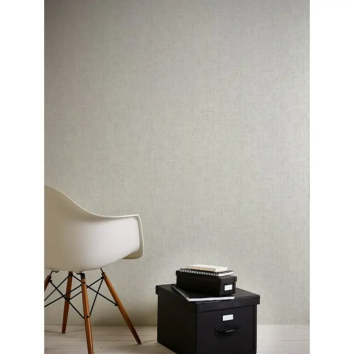 AS Creation Greenery Vliestapete Strukturuni - Grau, Uni, 10,05 x 0,53 m - Stimmungsaufnahme