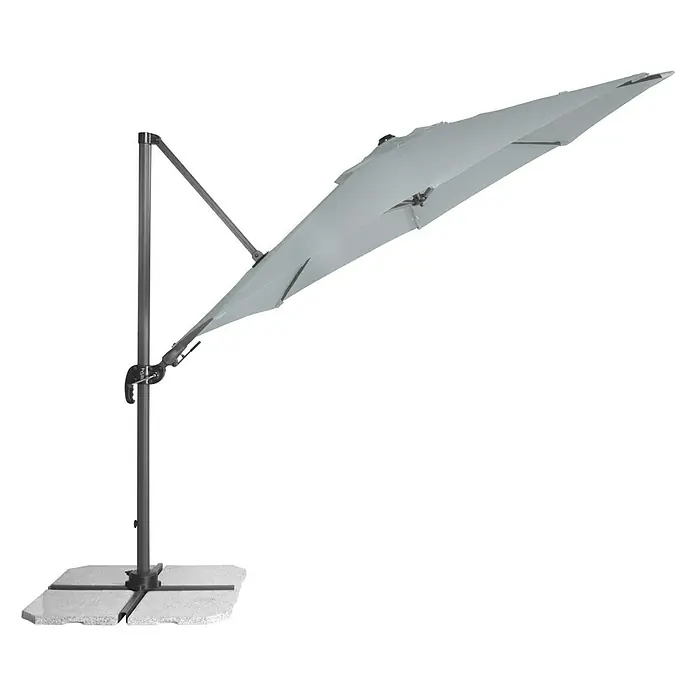 Derby Ravenna Pendelschirm Ravenna - Hellgrau, Durchmesser: 316 cm - Vorderansicht