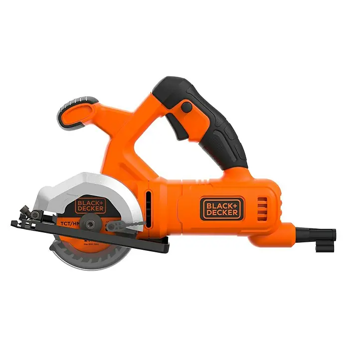 Black+Decker Minisierra circular de mano BES510-QS - 400 W, Número de revoluciones de marcha en vacío: 3.600 r.p.m.