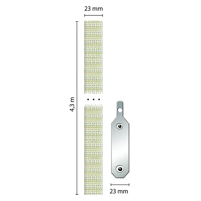 Schellenberg Gurtfix Mini - Länge: 4,3 m, Gurtbreite: 14 mm, Grau